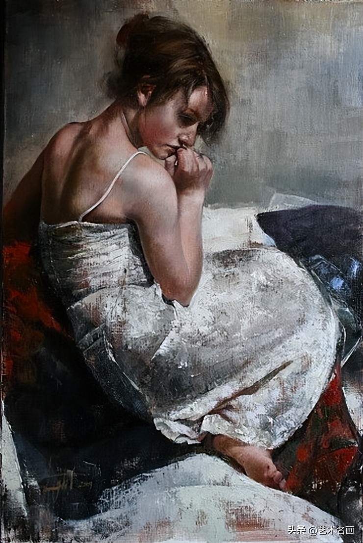 宫廷风少女油画,西方古典油画女油画家