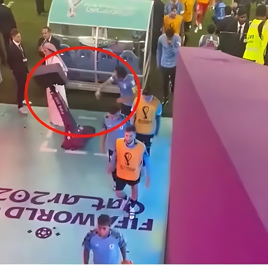 卡瓦尼击倒VAR设备,卡瓦尼赛后击倒var设备