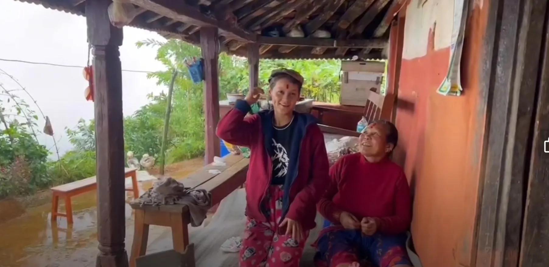 尼泊尔老高一杆大旗飘扬,山里温馨题材多,上海女婿过上精致生活