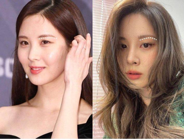 韩式一字眉女明星,韩国女生都画平眉