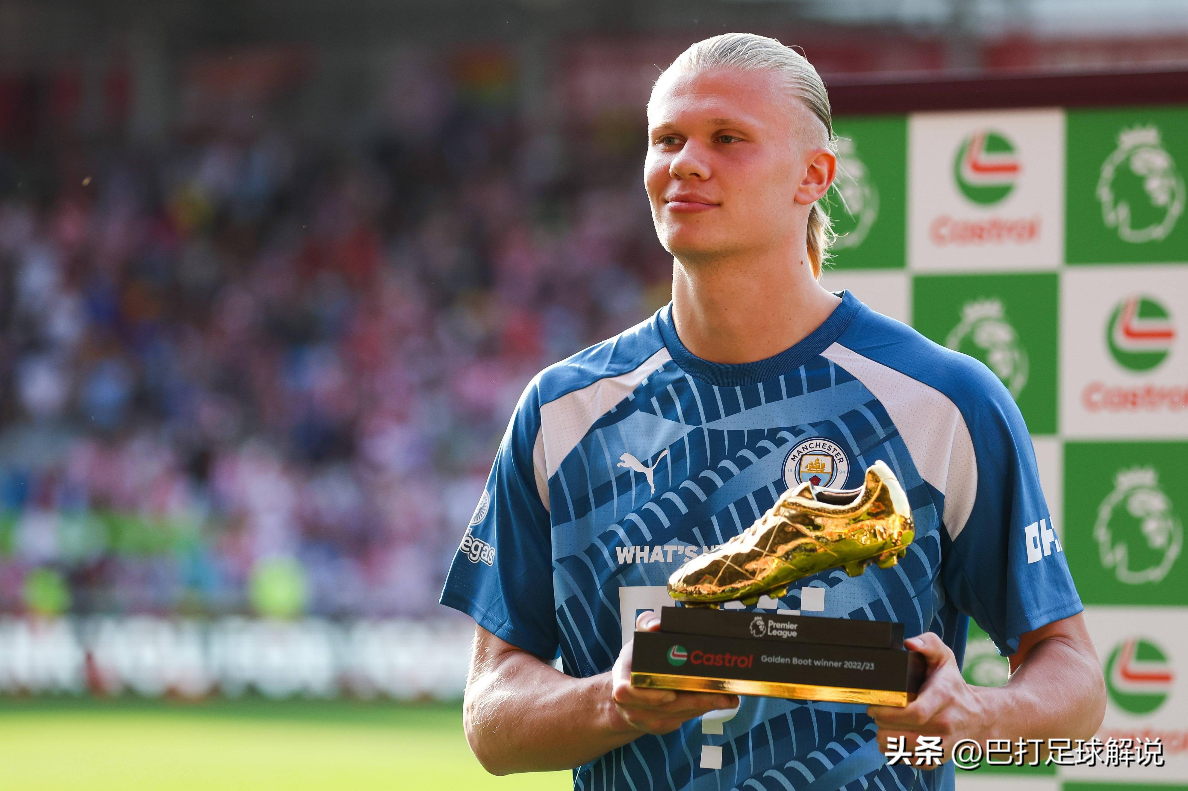 哈兰德破梅西单赛季纪录,75哈兰德连续37场英超主场戴帽