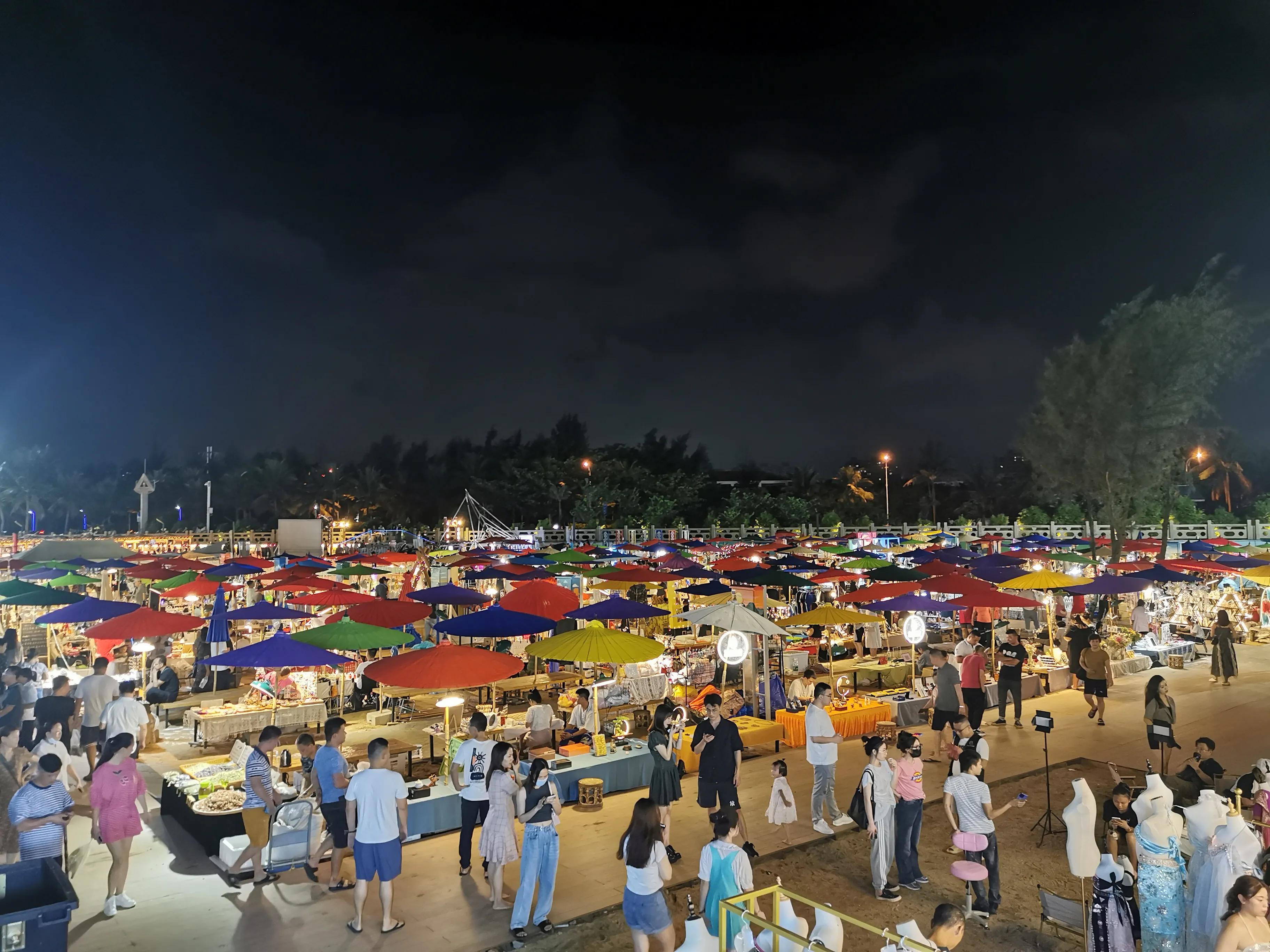 海南海口白沙门夜市打卡,海口白沙门夜市体验高山流水