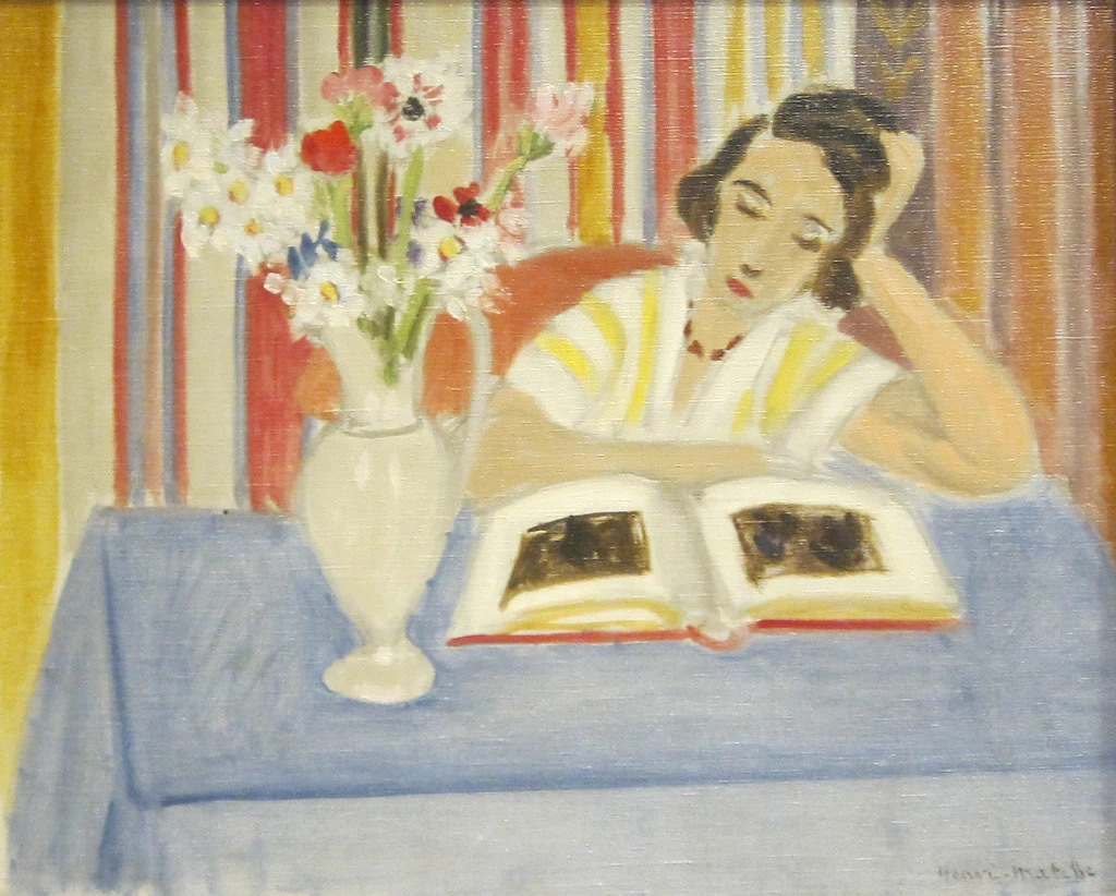 马蒂斯躺床画画,马蒂斯简单美术作品