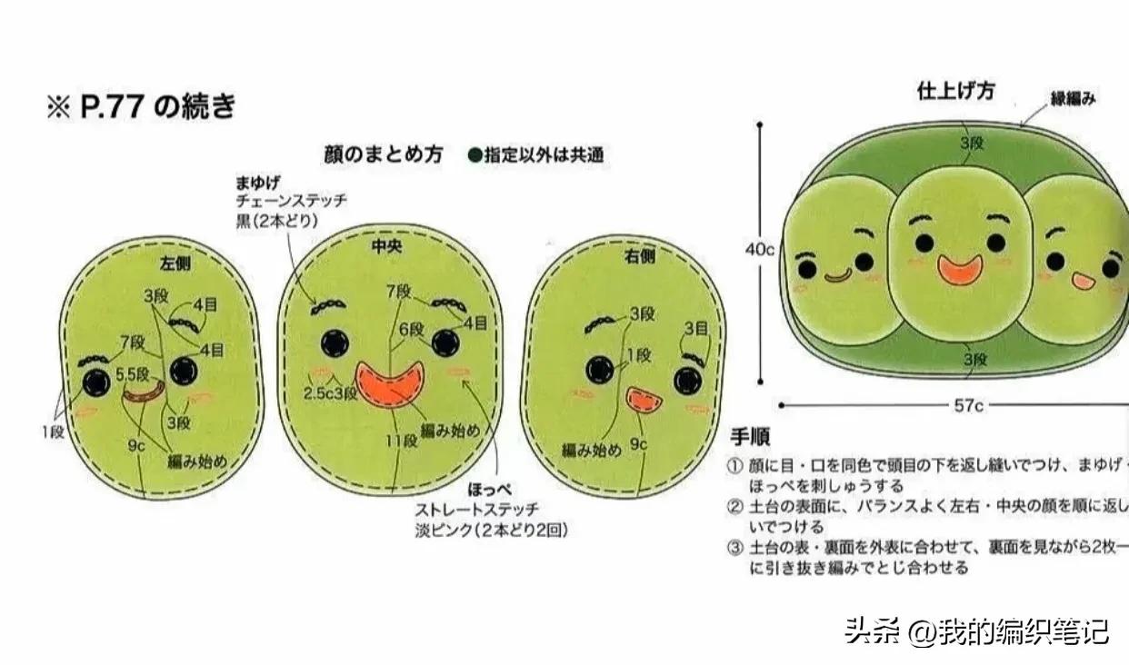创意手工编织坐垫花样大全,粗线双色手工编织图案坐垫