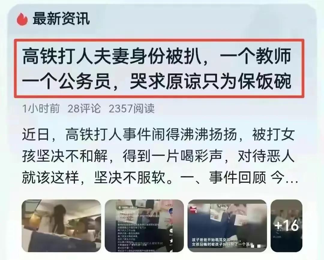 高铁掌掴事件打人夫妇是谁,高铁掌掴事件定性为互殴原视频