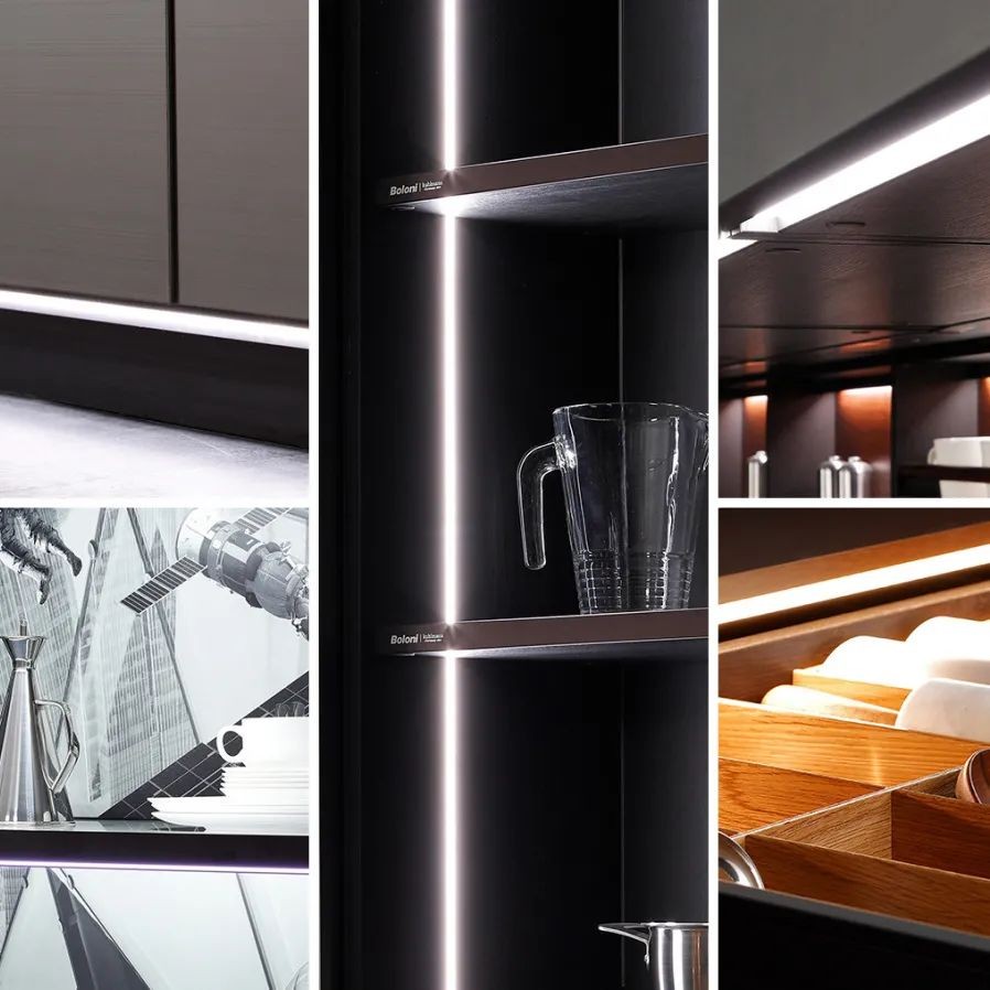 博洛尼浅灰色橱柜,博洛尼橱柜定制轻奢