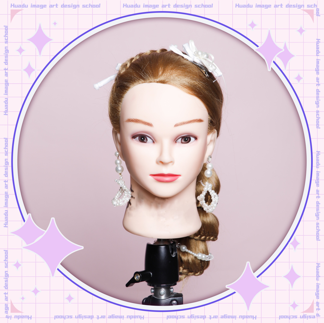 唯美学生编发教程,学化妆学美甲来花都