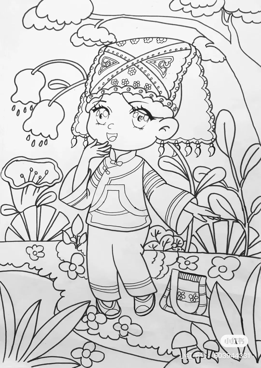 针管笔画线条练习,针管笔黑白装饰画线描