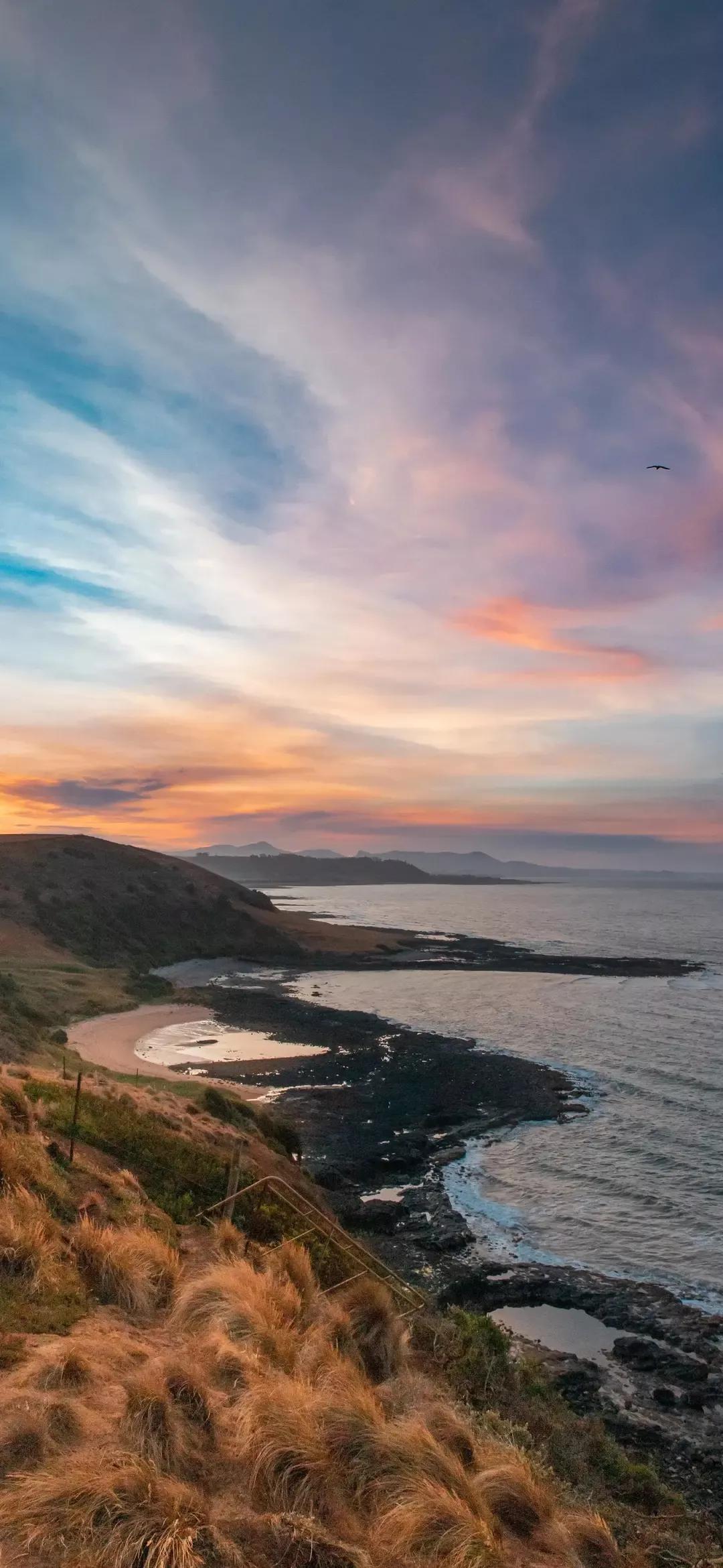 大海壁纸｜大海边，守候朝霞，聆听海浪的乐章