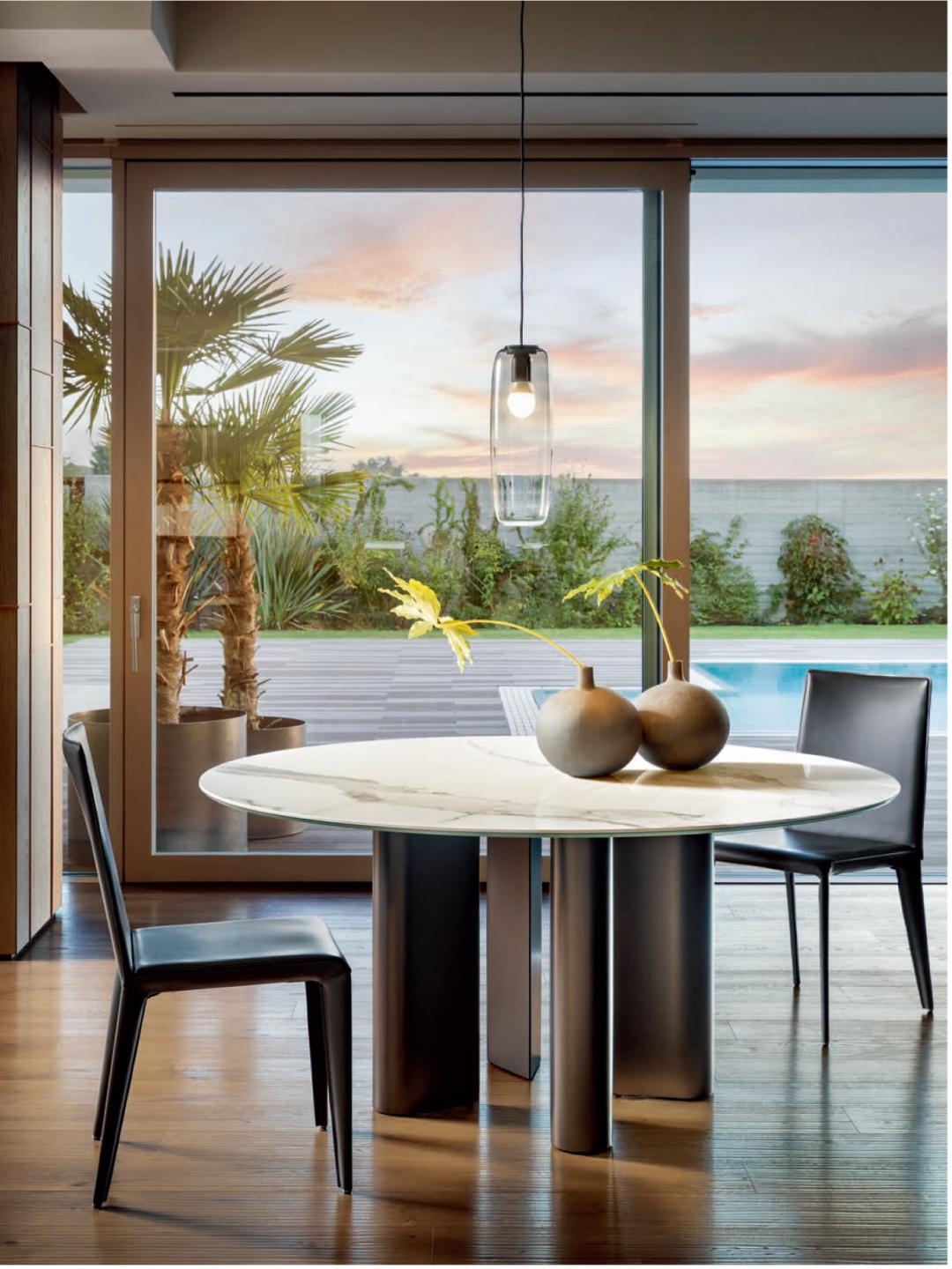 大理石瓷板餐桌,家庭用大理石餐桌