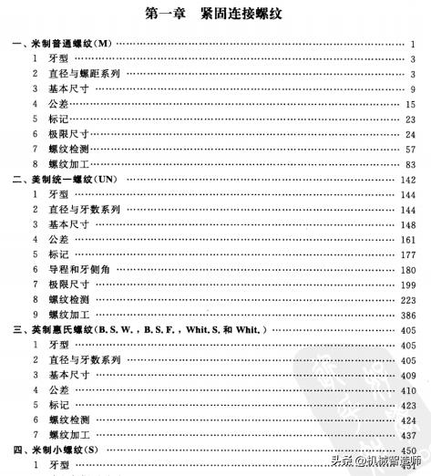 公制螺纹标准对照表,英制螺纹与公制螺纹区别表