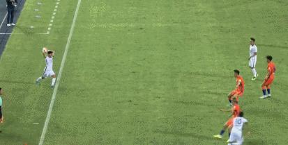 郑铮世界波破门,郑铮凌空打门