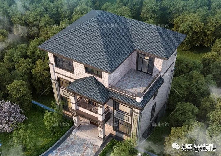 浙江自建房跃层设计,美墅住宅建房设计