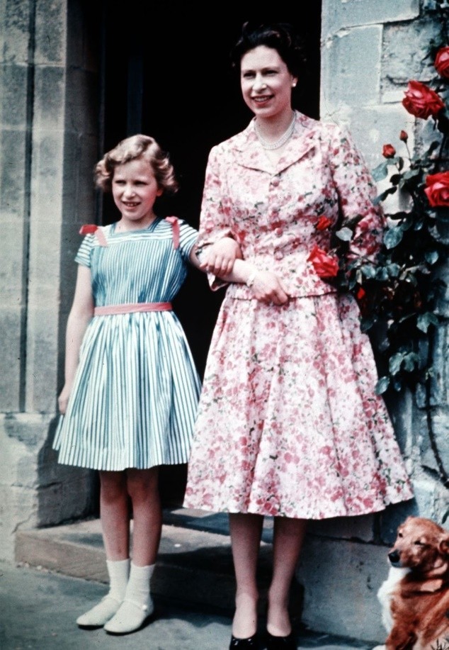 安妮公主向女王行屈膝礼,安妮公主给女王灵柩行屈膝礼