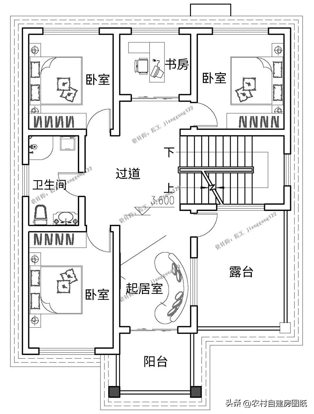 双拼三层别墅占地共120平图片大全,小户型三层半别墅图片大全最新款