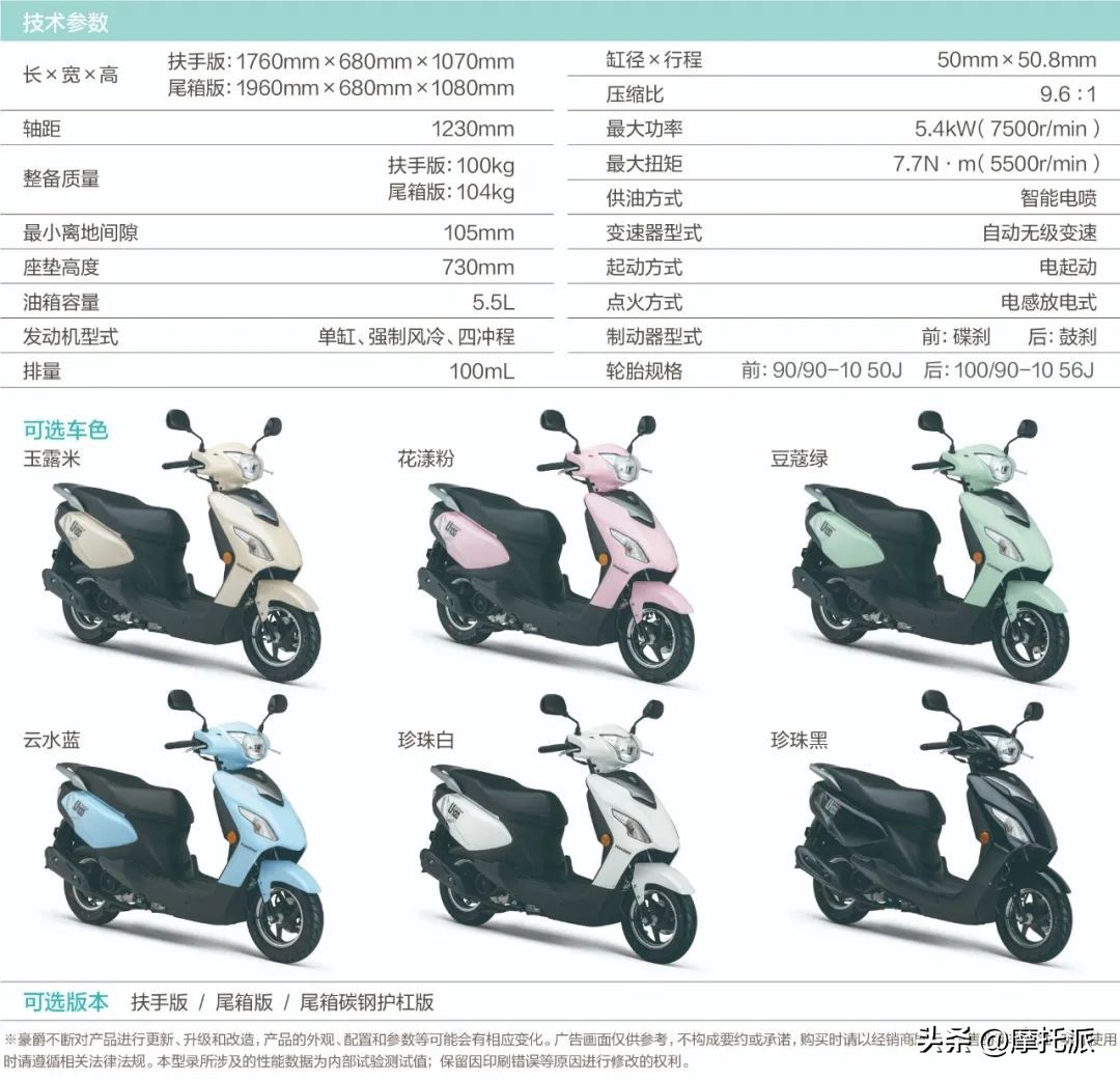 软萌妹纸代步新选择：豪爵U100正式上市，售价不超7400