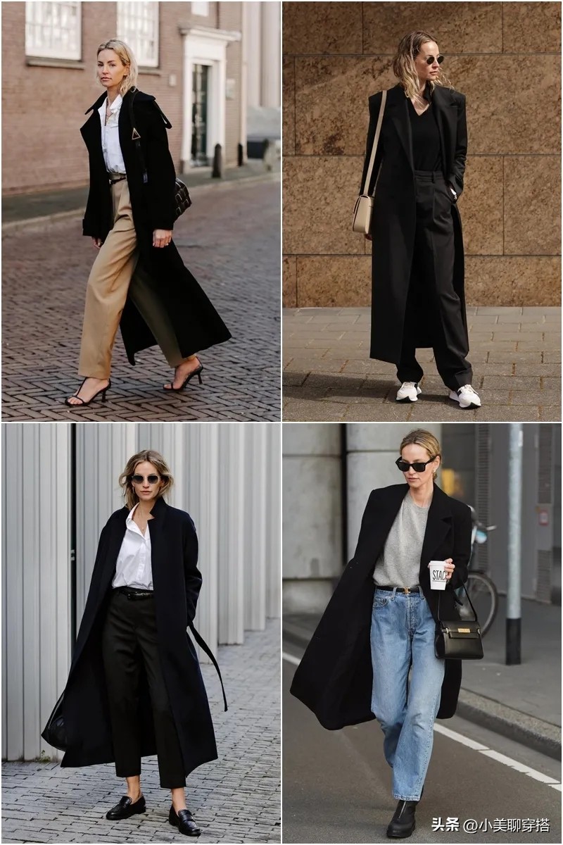 秋天跟着她学习极简风格穿搭,简约高级,够飒够美