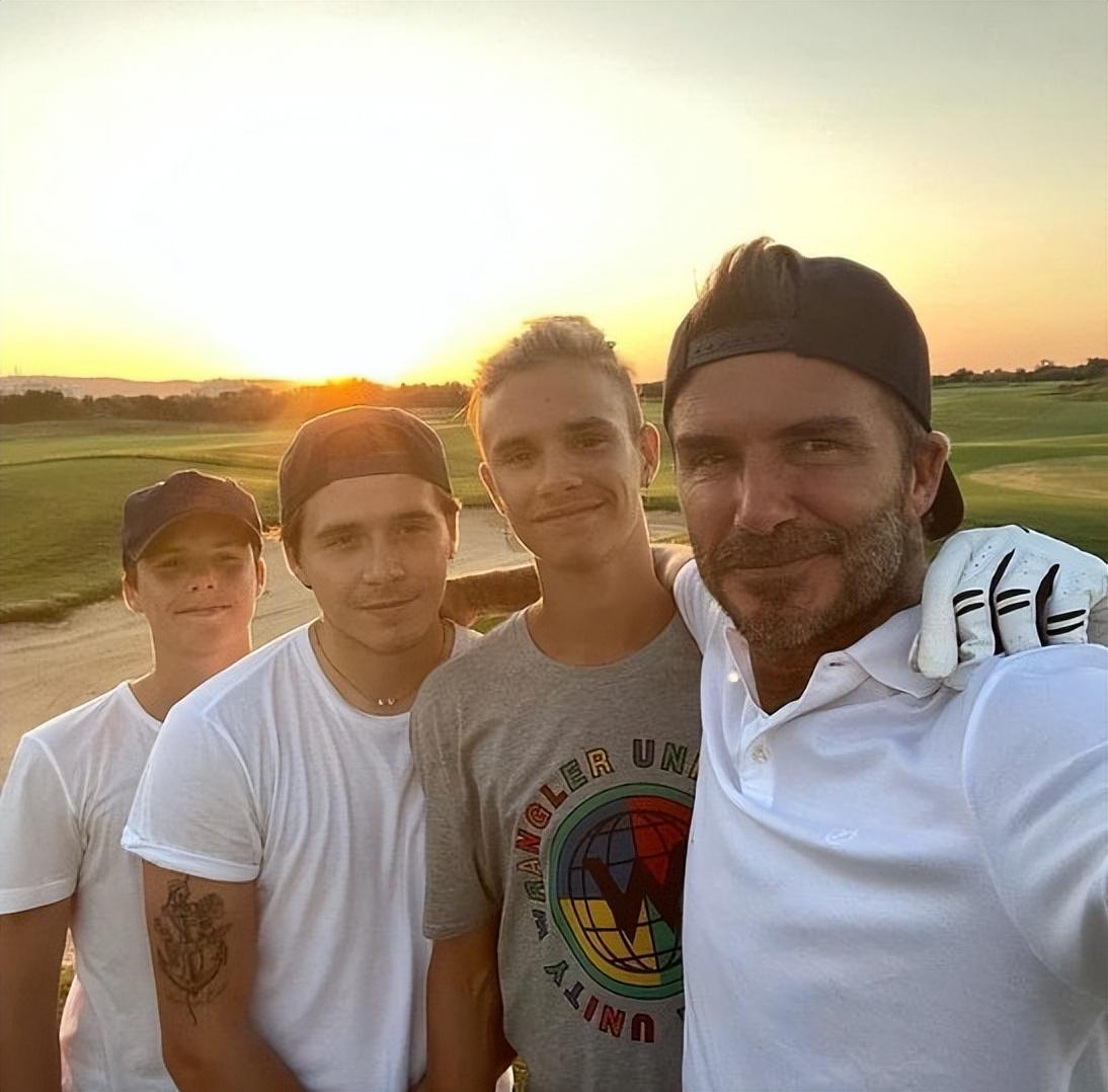 贝克汉姆四个孩子,贝克汉姆三个儿子颜值