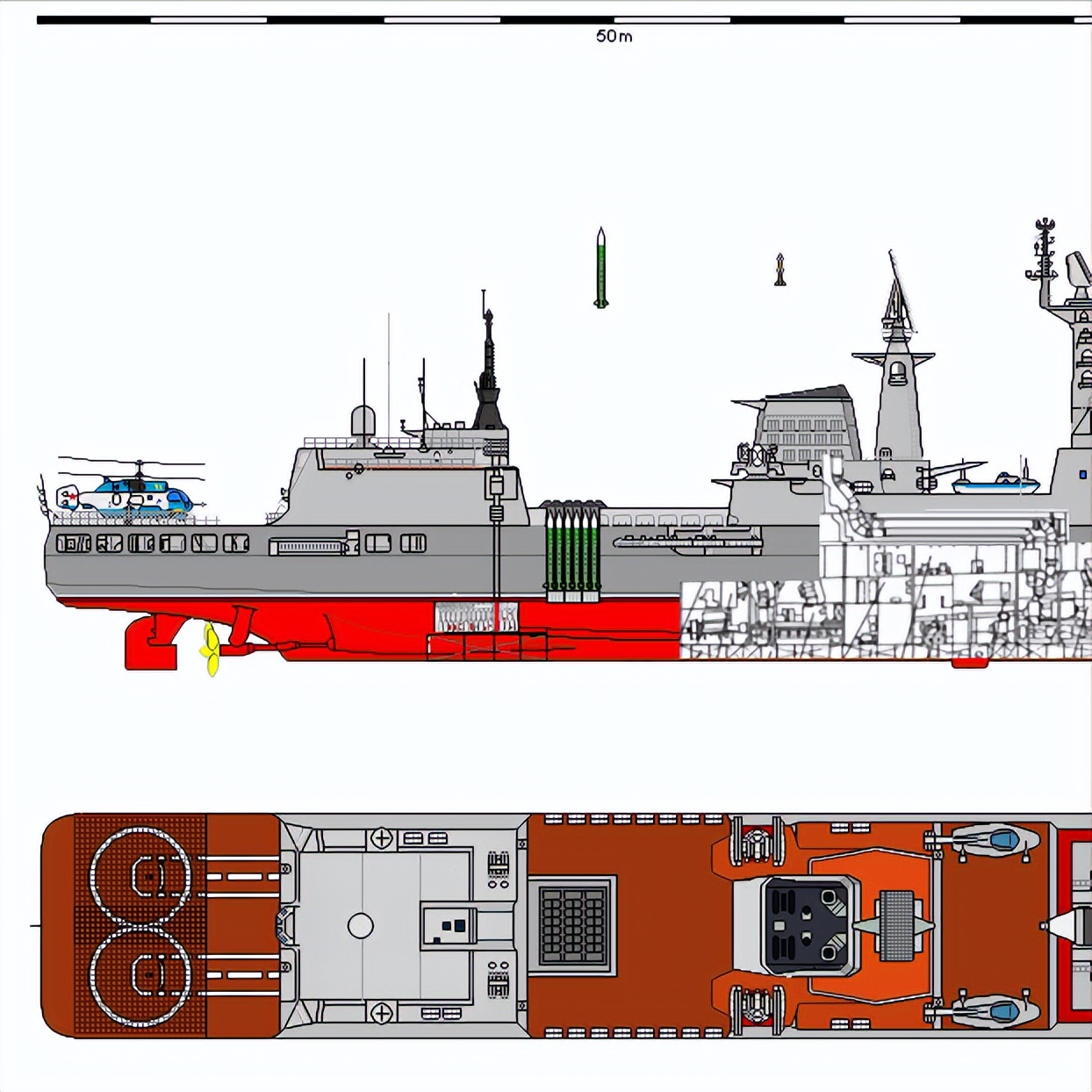 舰载防空导弹有多强,中国先进反潜战舰