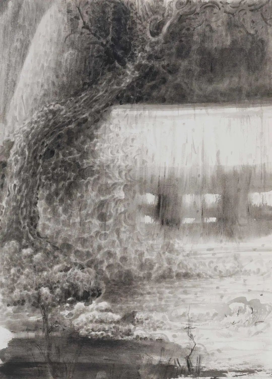 严谨细致的书法,水墨气韵生动的线描