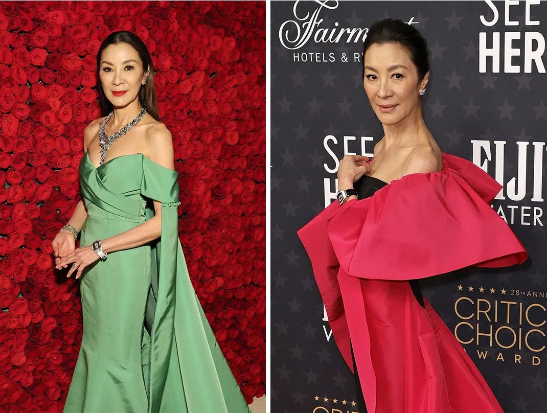 杨紫琼巴黎赏秀与未婚夫出席活动,杨紫琼霸气金球奖