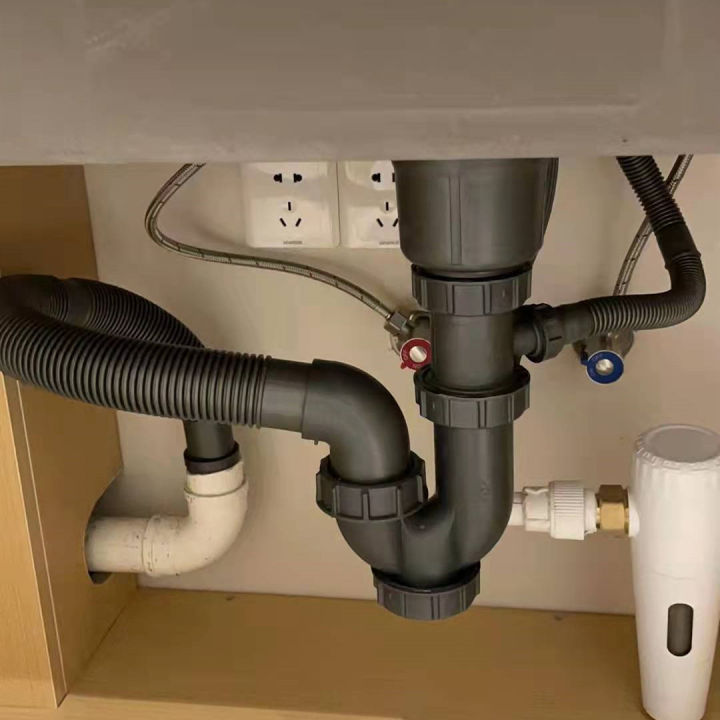 厨房洗菜盆下水管道太大怎么处理,厨房洗菜盆下水管位置装偏了