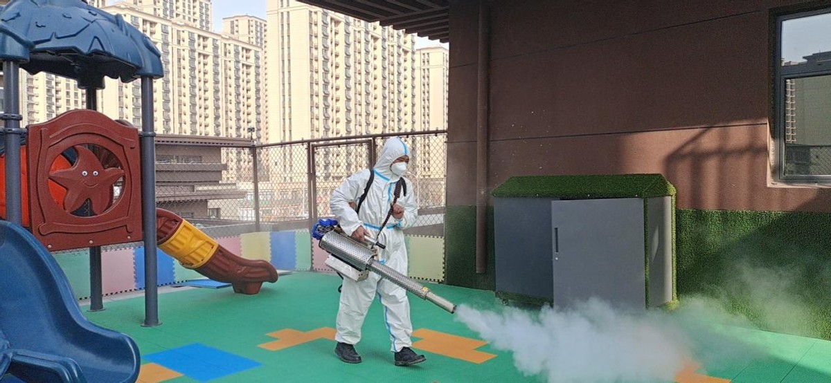 山东郓城：寒假返园陆航消杀为郓城爱迪幼儿园师生保驾护航