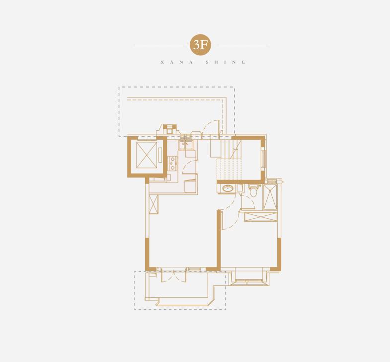新场中粮首创禧瑞祥云叠墅108平,上海中粮首创禧瑞祥云租房户型图