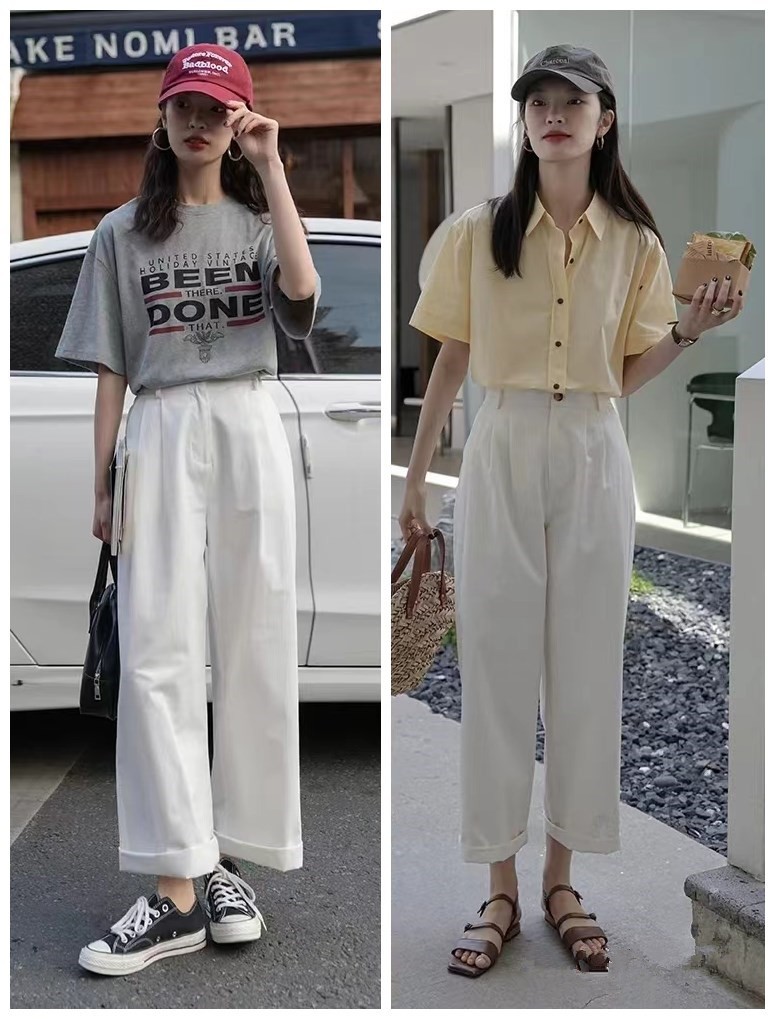 夏天短裤七分宽腿裤,夏天腿粗腿短适合穿哪种五分裤