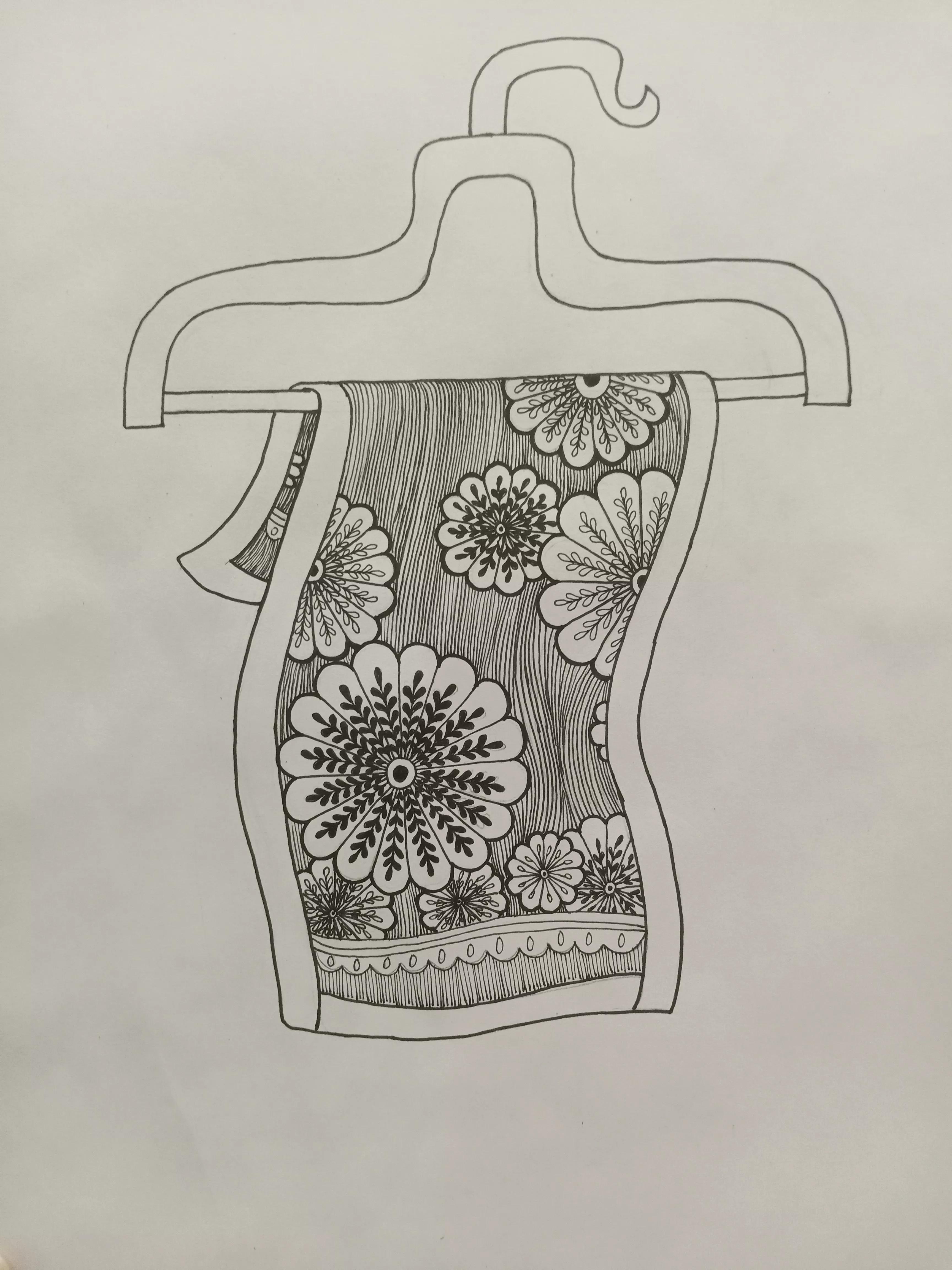 线描画绘画教程,毛巾绘画教程