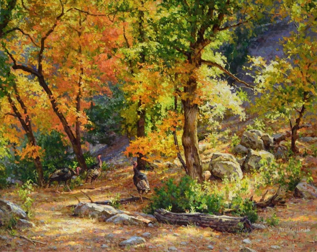 大师笔触生动的风景油画,视觉冲击力很强的风景油画图片