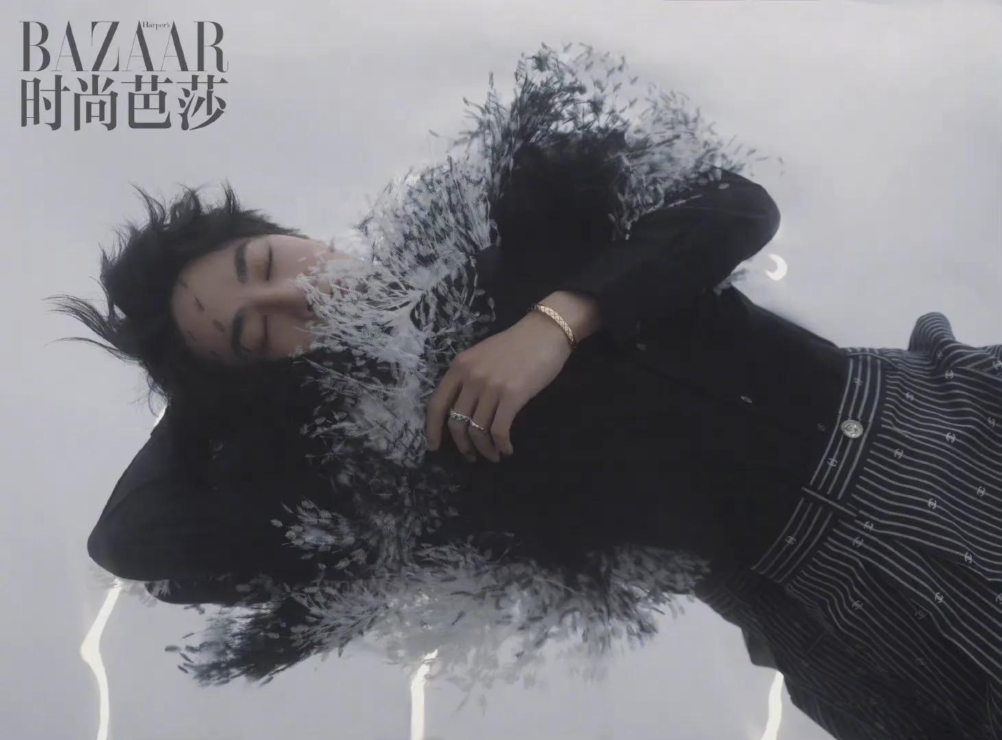 时尚芭莎肖战银发造型高清,肖战登时尚芭莎封面人物