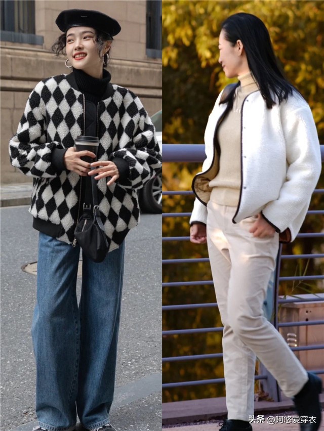 羊羔毛皮草外套还流行不,今年流行的羊羔毛短款