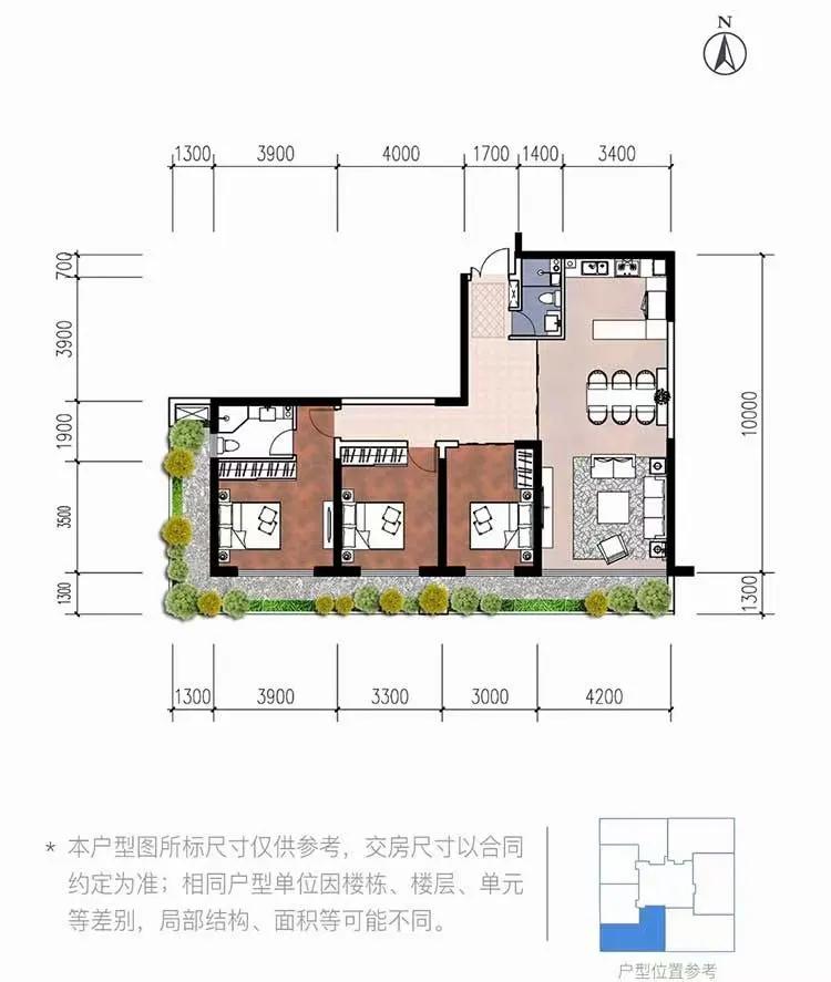 阳台看到一线河景,一线江景庭院效果图
