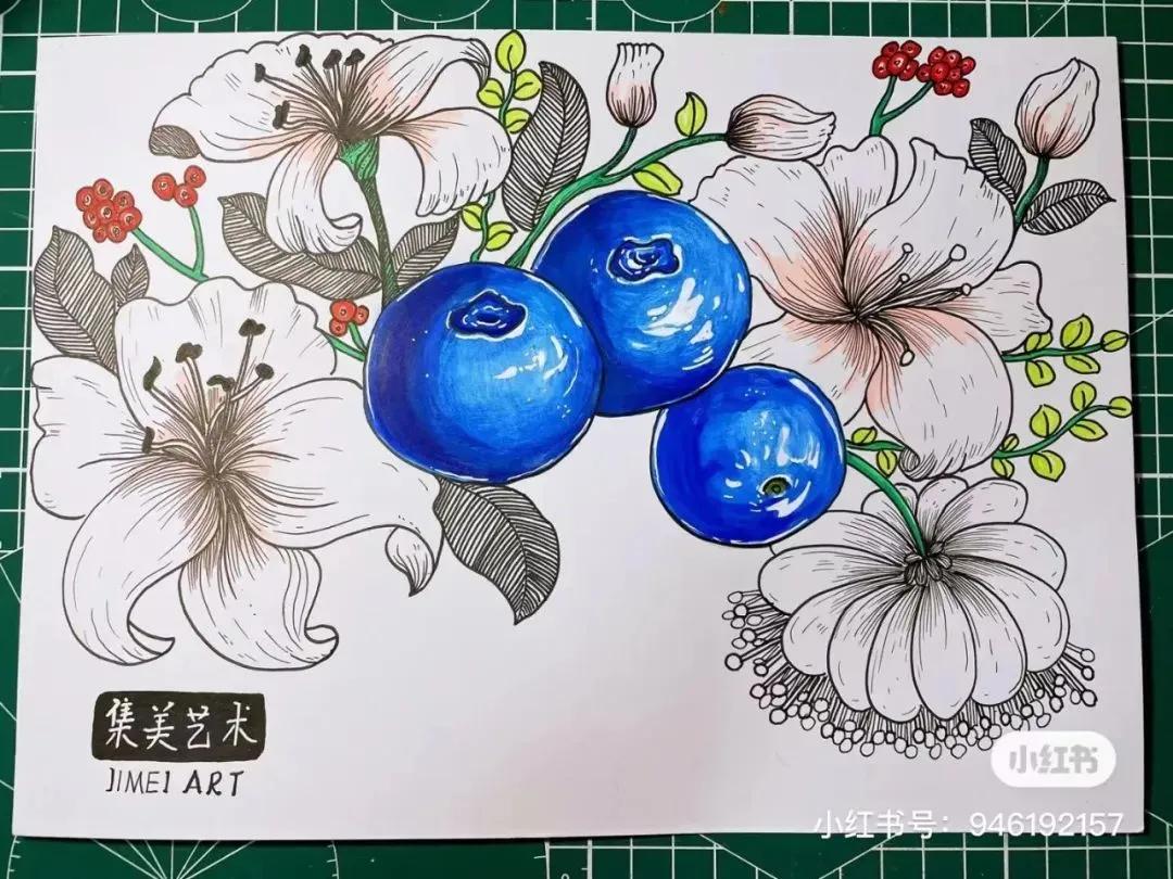 彩铅画出马克笔的效果,彩铅马克笔混合画