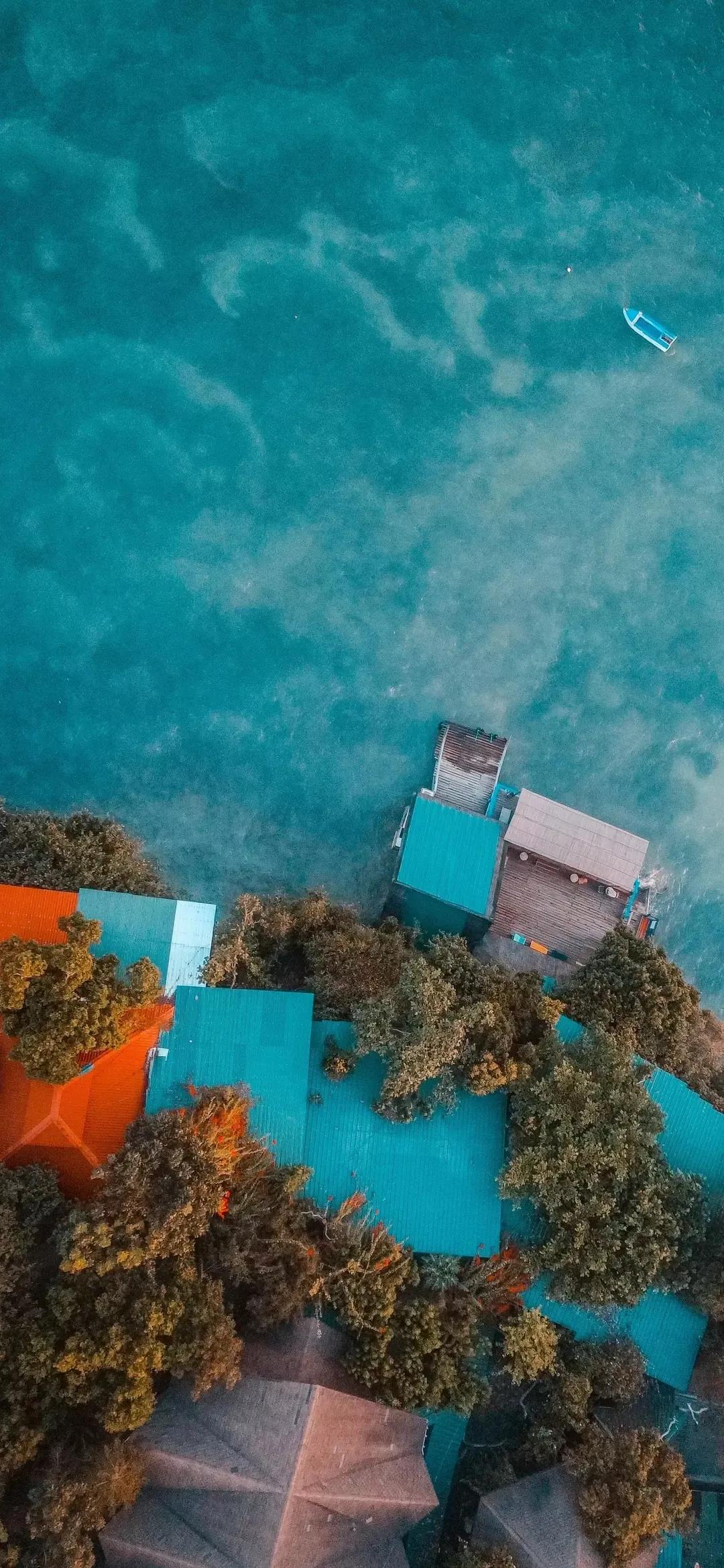 大海壁纸｜大海边，守候朝霞，聆听海浪的乐章