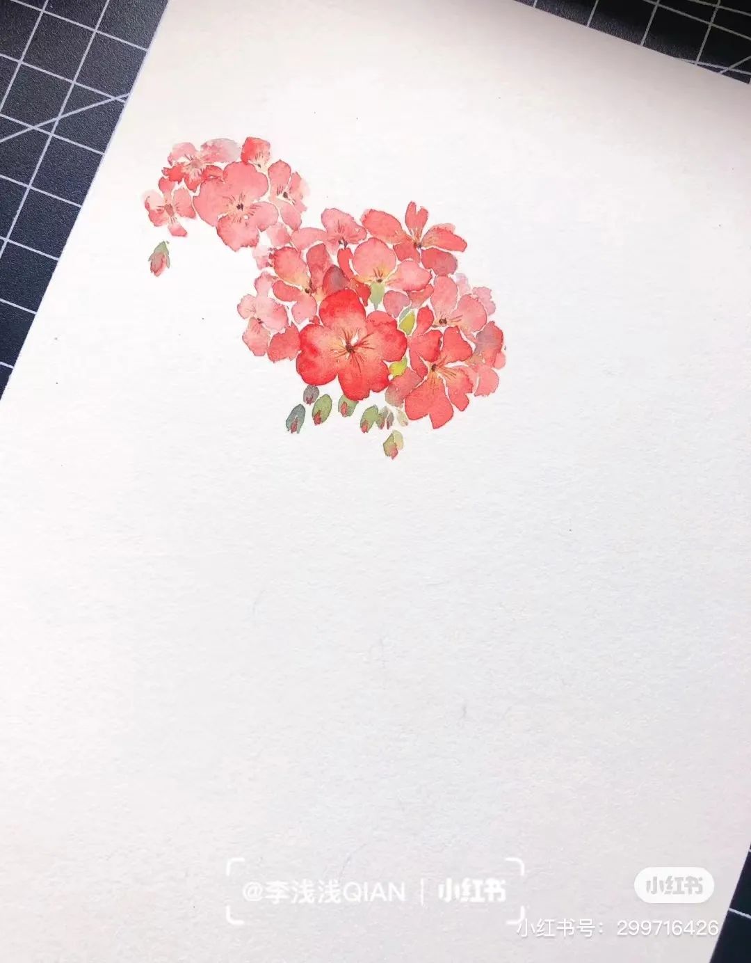 水彩中国风风景简单,古风水彩花卉简单又好看