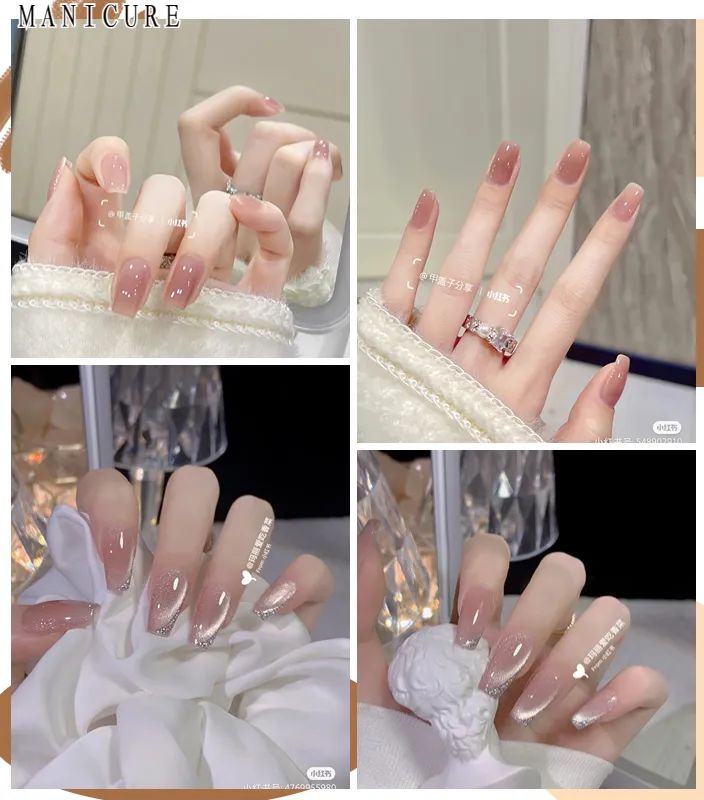 夏日美甲图片清新海底捞,夏日美甲图片清新裸色