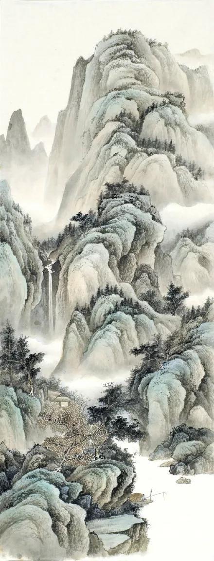 中国山水画名家作品欣赏书,清代山水画名家作品集一册