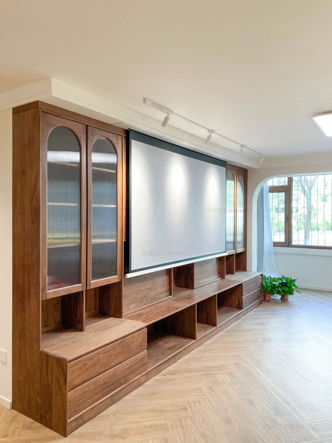 复古小拱门卡座书柜，主打一个全网爆火，北京业主是懂造景滴