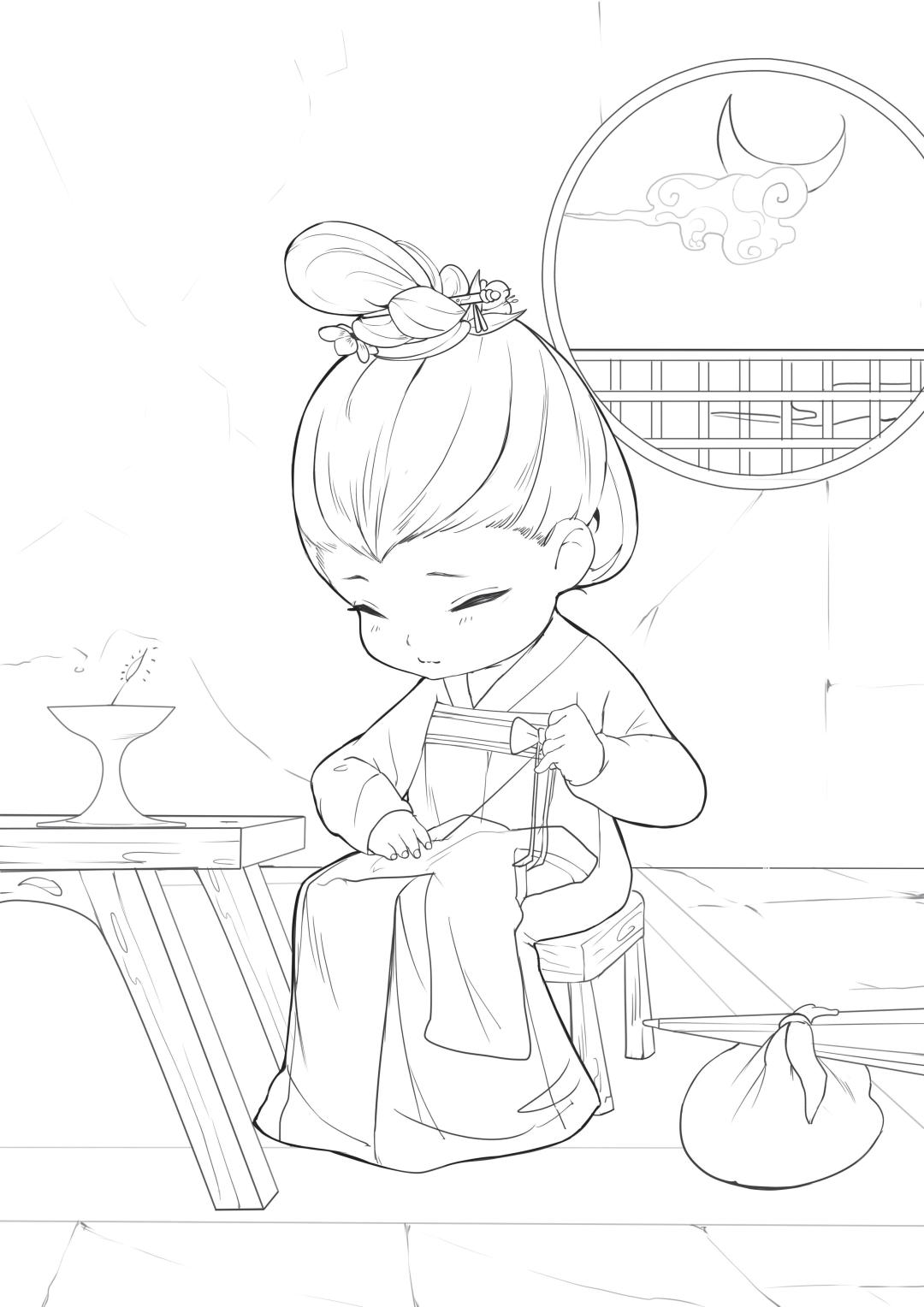 简笔诗词画,古诗画绘画最简单的