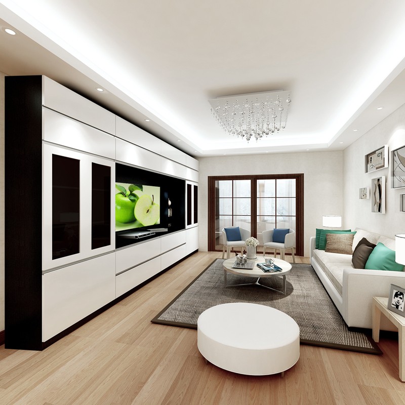 客厅小电视柜这样设计更实用,客厅飘窗电视柜一体设计