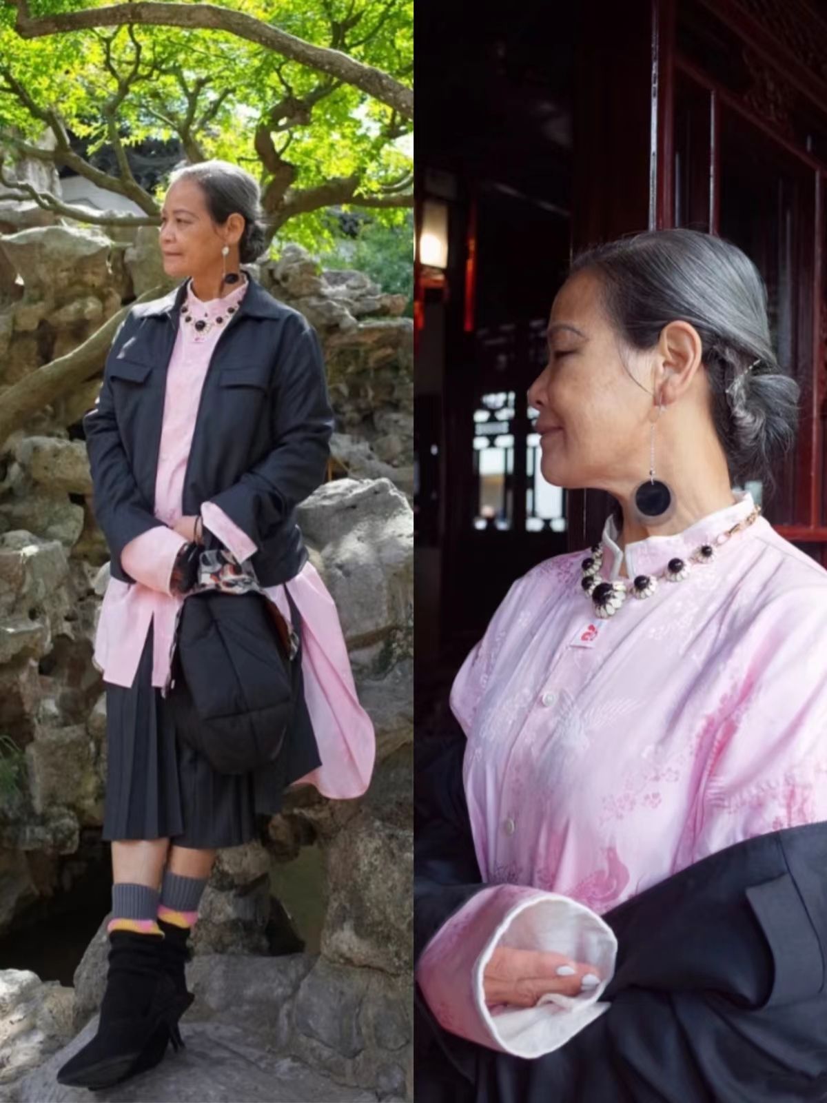 当我跟着小个子学穿搭,时尚穿搭风格40岁到50岁显嫩穿搭