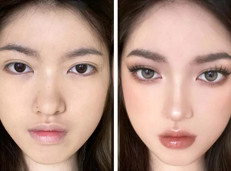 塌鼻梁的变美思路,塌鼻子变美小技巧视频教程