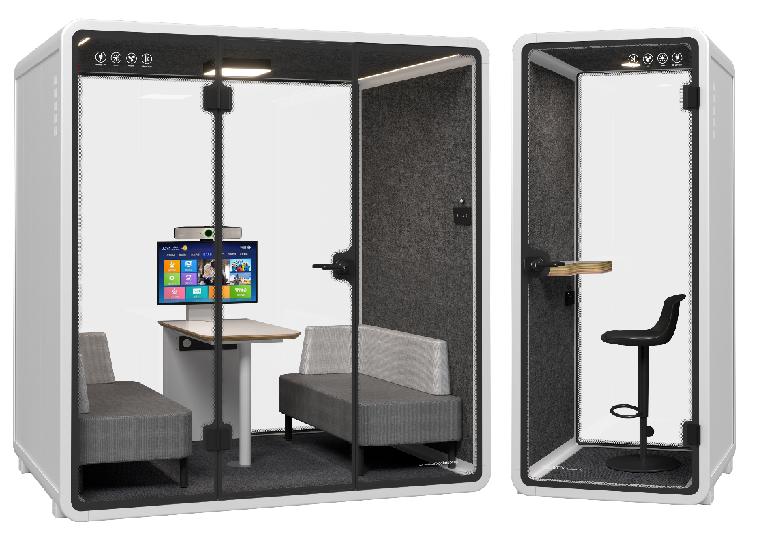 开放式办公休息室设计,办公静音舱设计效果