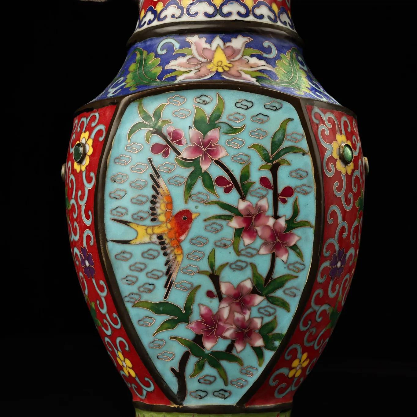 民国景泰蓝掐丝珐琅花瓶图片,景泰蓝掐丝珐琅花瓶真品估价