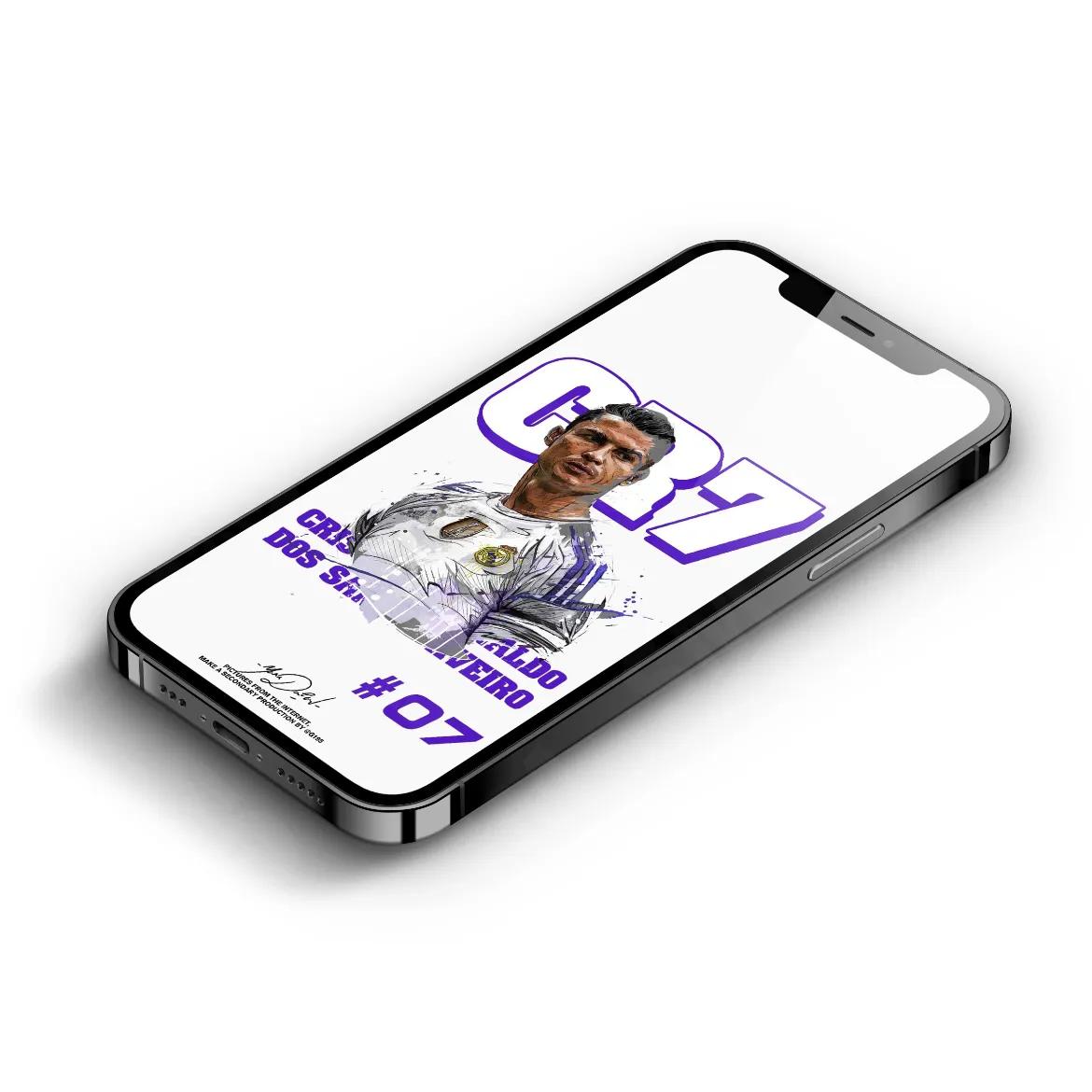 手机壁纸有关足球,皇马球衣队徽壁纸