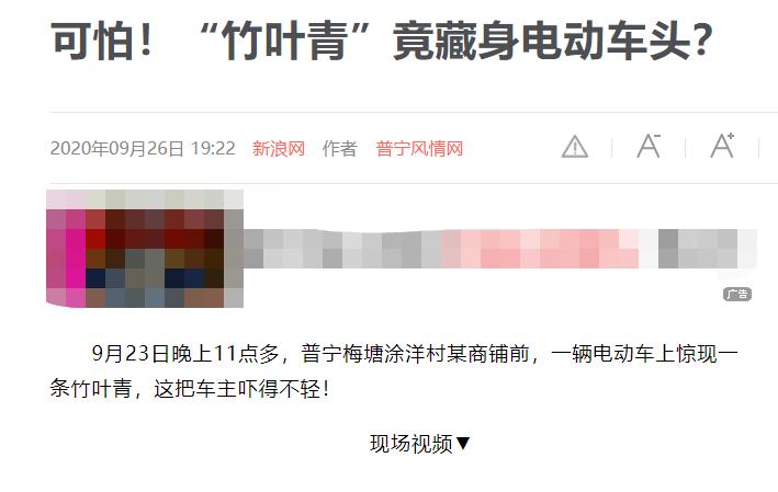 男子在电瓶车上发现一条小青蛇,男子凌晨玩蛇被人咬