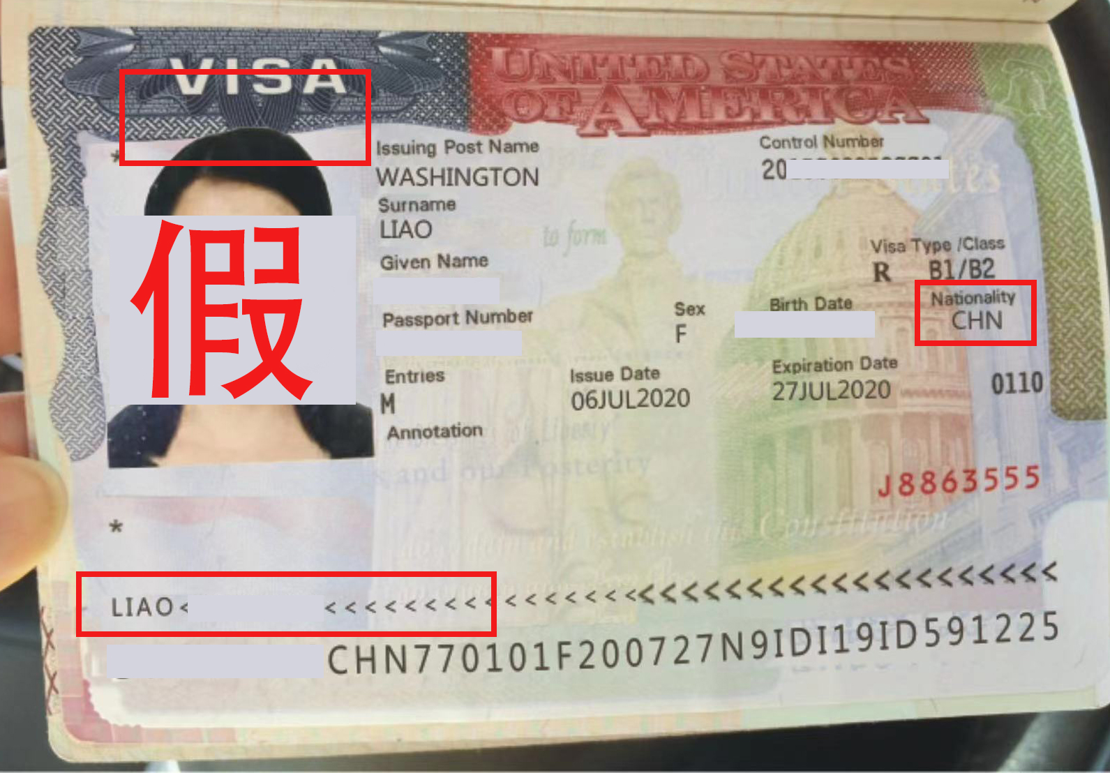 假的美国签证,美国签证资料作假被发现了