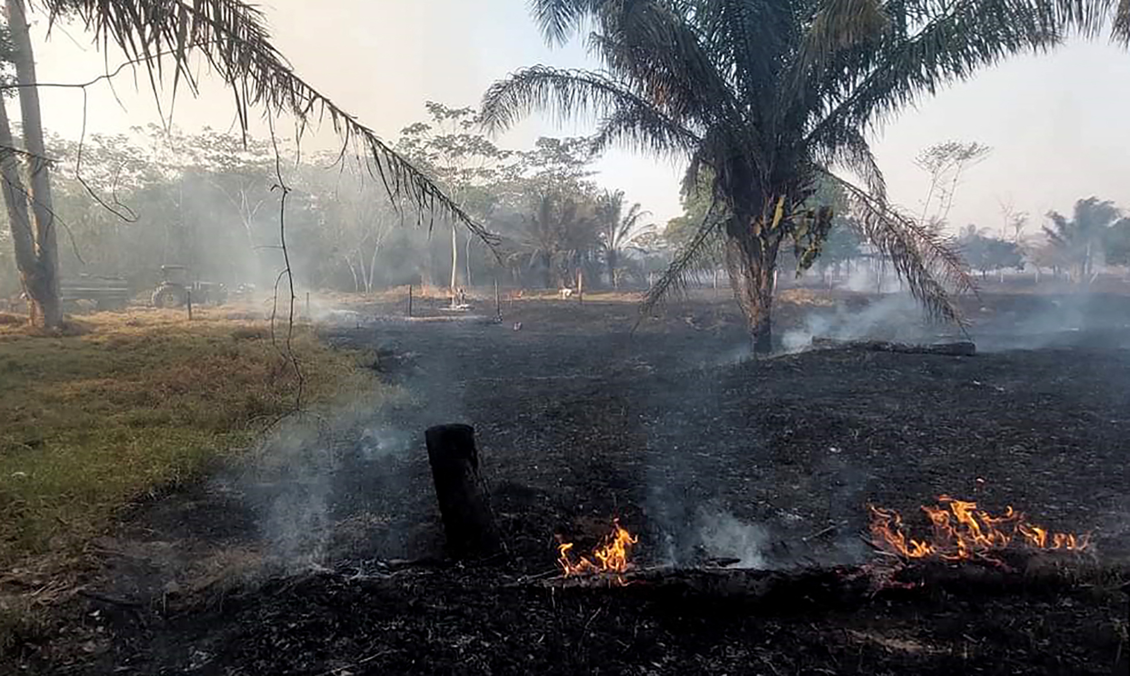 （外代一线）玻利维亚贝尼省发生火灾